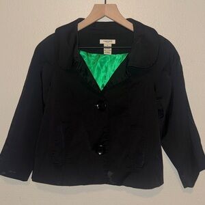Vertigo Paris Black Blazer with Green Lining